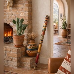 Colorful Acapulco Handcrafted Wooden Stick